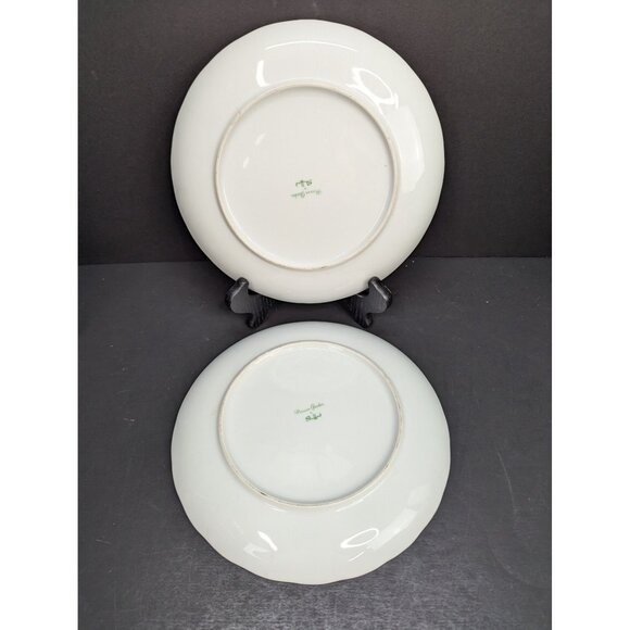 Persian Garden by Shafford Hand Painted Floral 9" Snack Plate Set of 2 No Cups - Picture 7 of 9